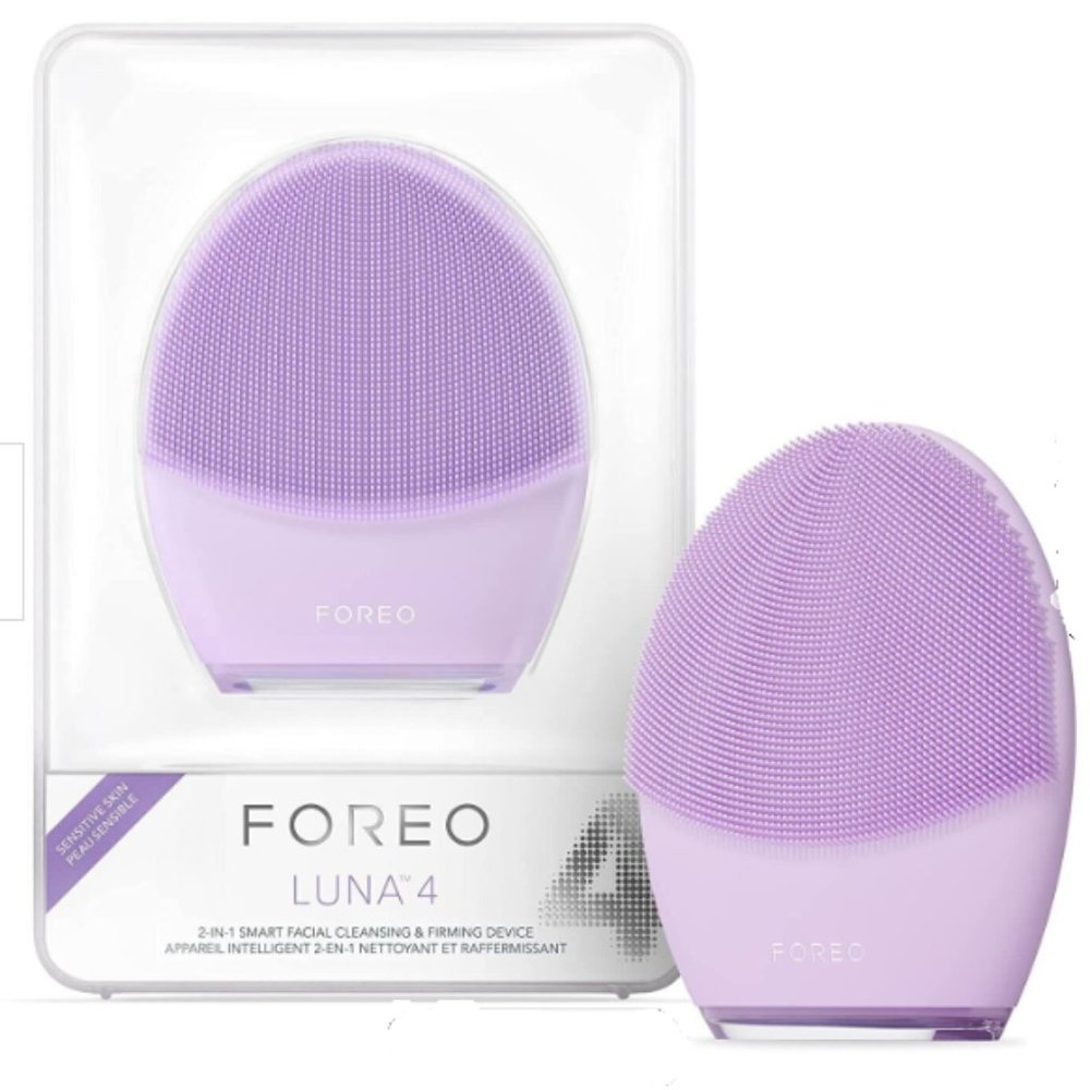 FOREO LUNA 4 - 2 IN 1 SMART CLEANSING FACIAL DEVICE -SENSITIVE SKIN- LILAC